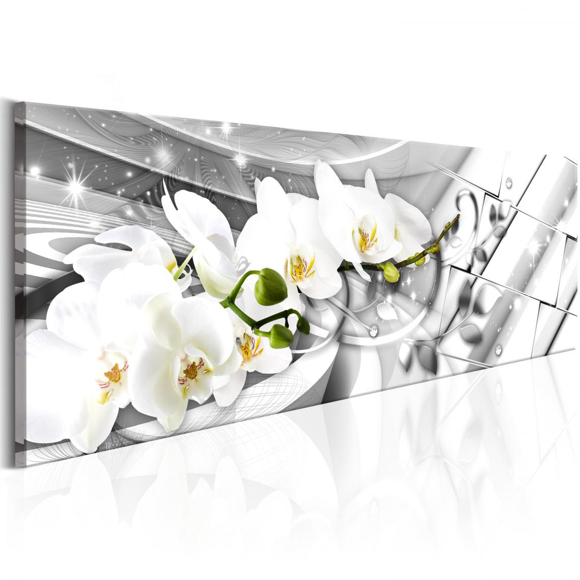 Decoshop26 - Tableau sur toile décoration murale image imprimée cadre en bois à suspendre Orchidées tordues 135x45 cm 11_0000895 - Tableaux, peintures