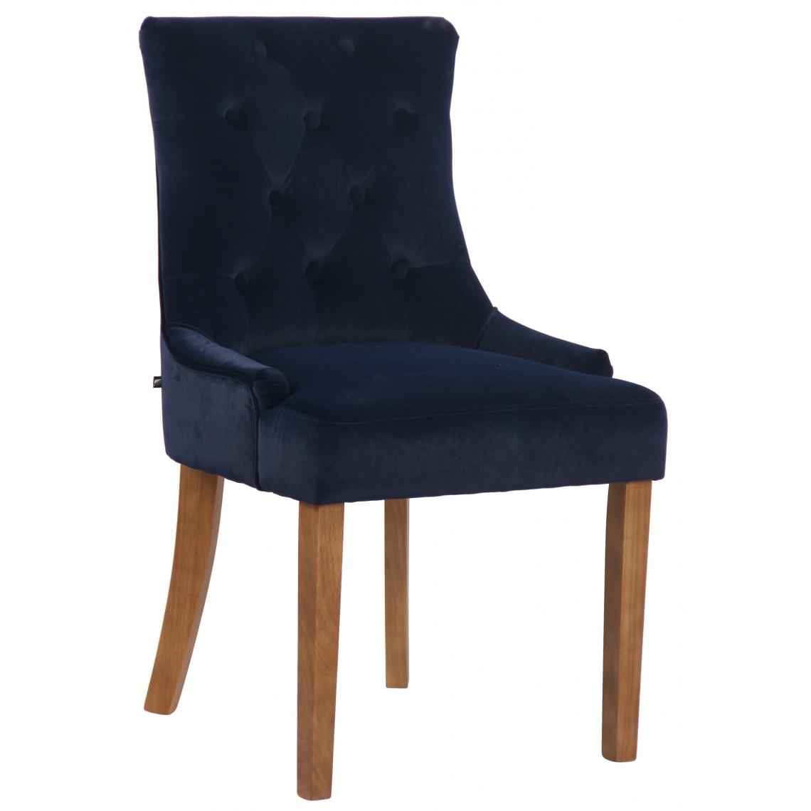 Icaverne - Chic Chaise de salle à manger categorie Avarua velours antique-light couleur bleu - Chaises