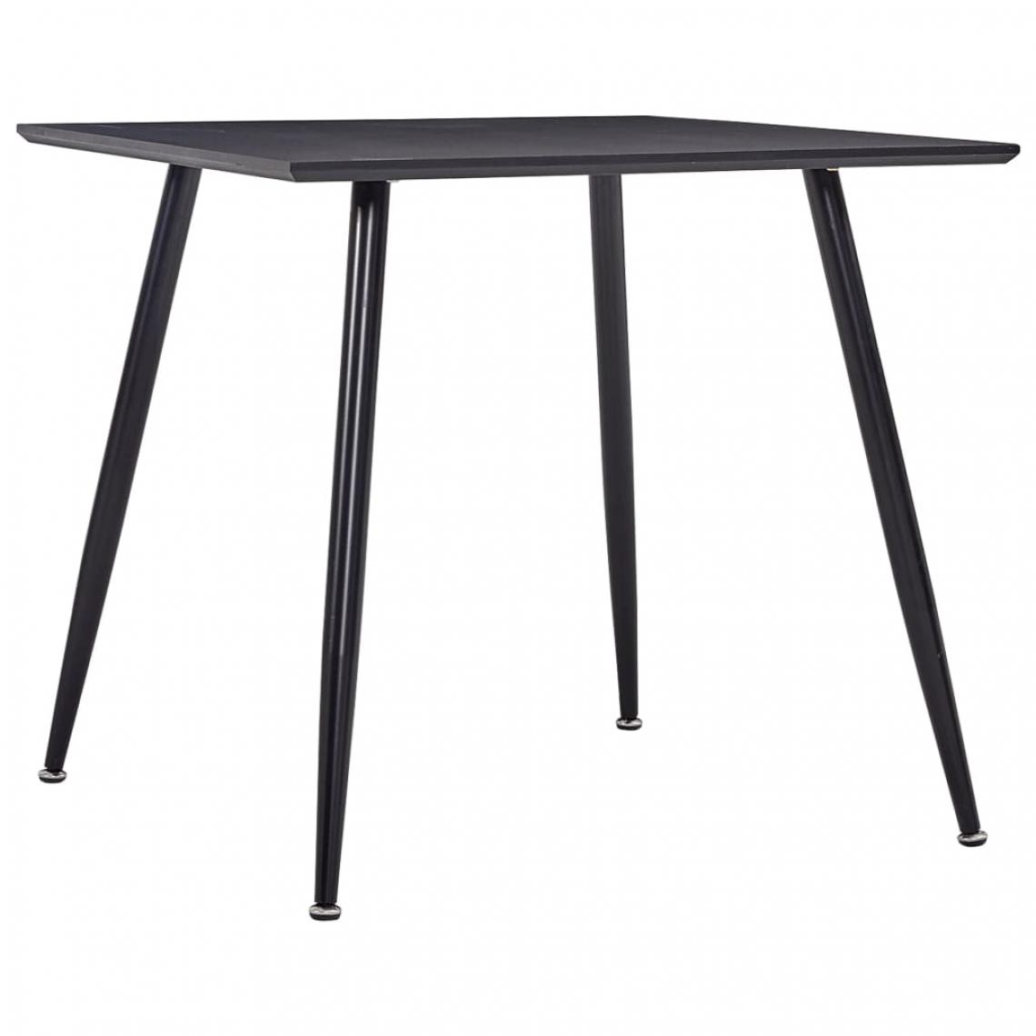 Chunhelife - Table de salle à manger Noir 80,5x80,5x73 cm MDF - Tables à manger