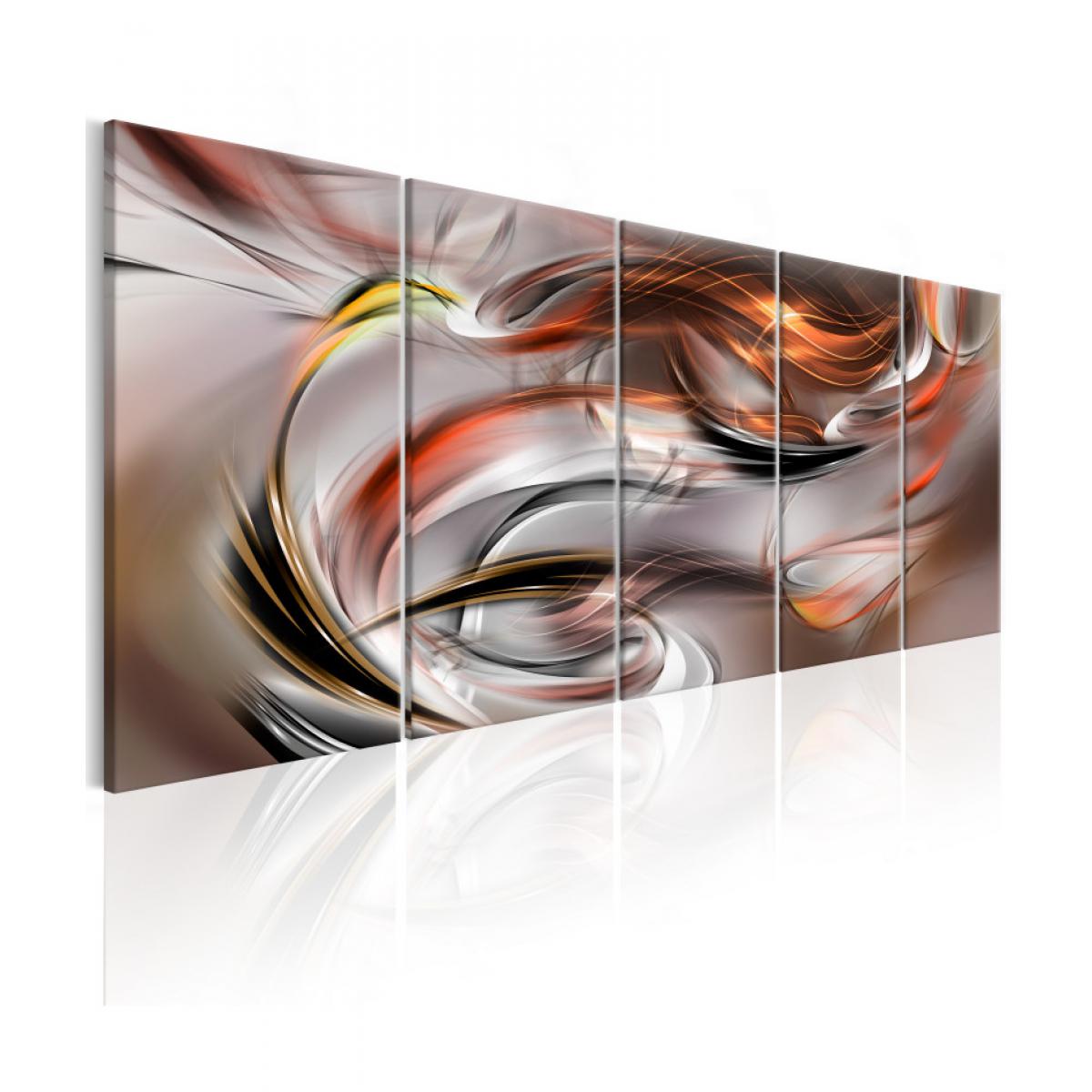 Artgeist - Tableau - Orange Chaos 200x80 - Tableaux, peintures