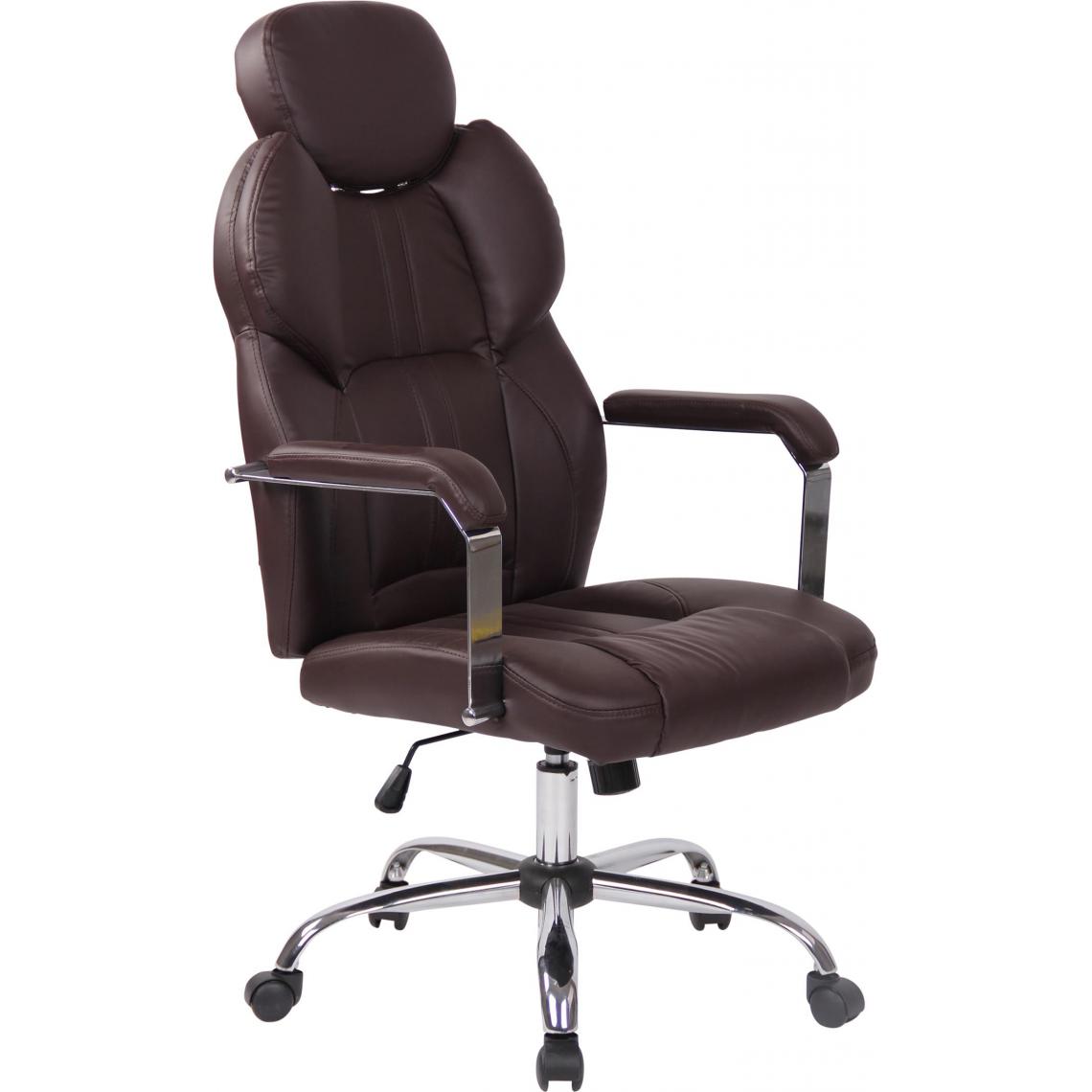 Icaverne - Stylé Chaise de bureau en similicuir ligne Abuja couleur marron - Chaises