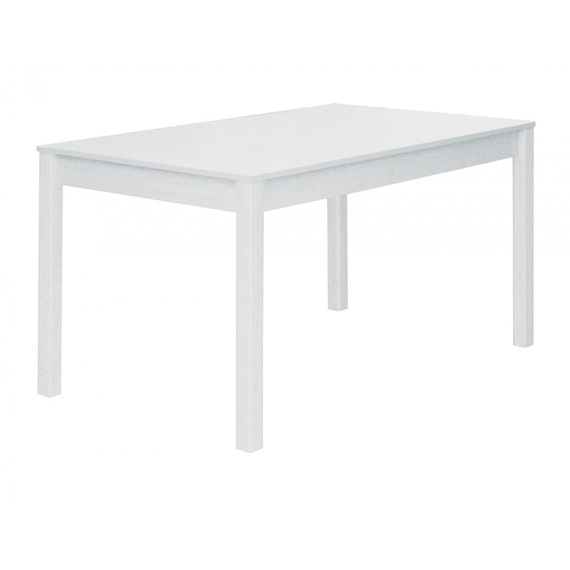 Pegane - Table à manger coloris Blanc - longueur 140 x profondeur 80 cm - Tables à manger