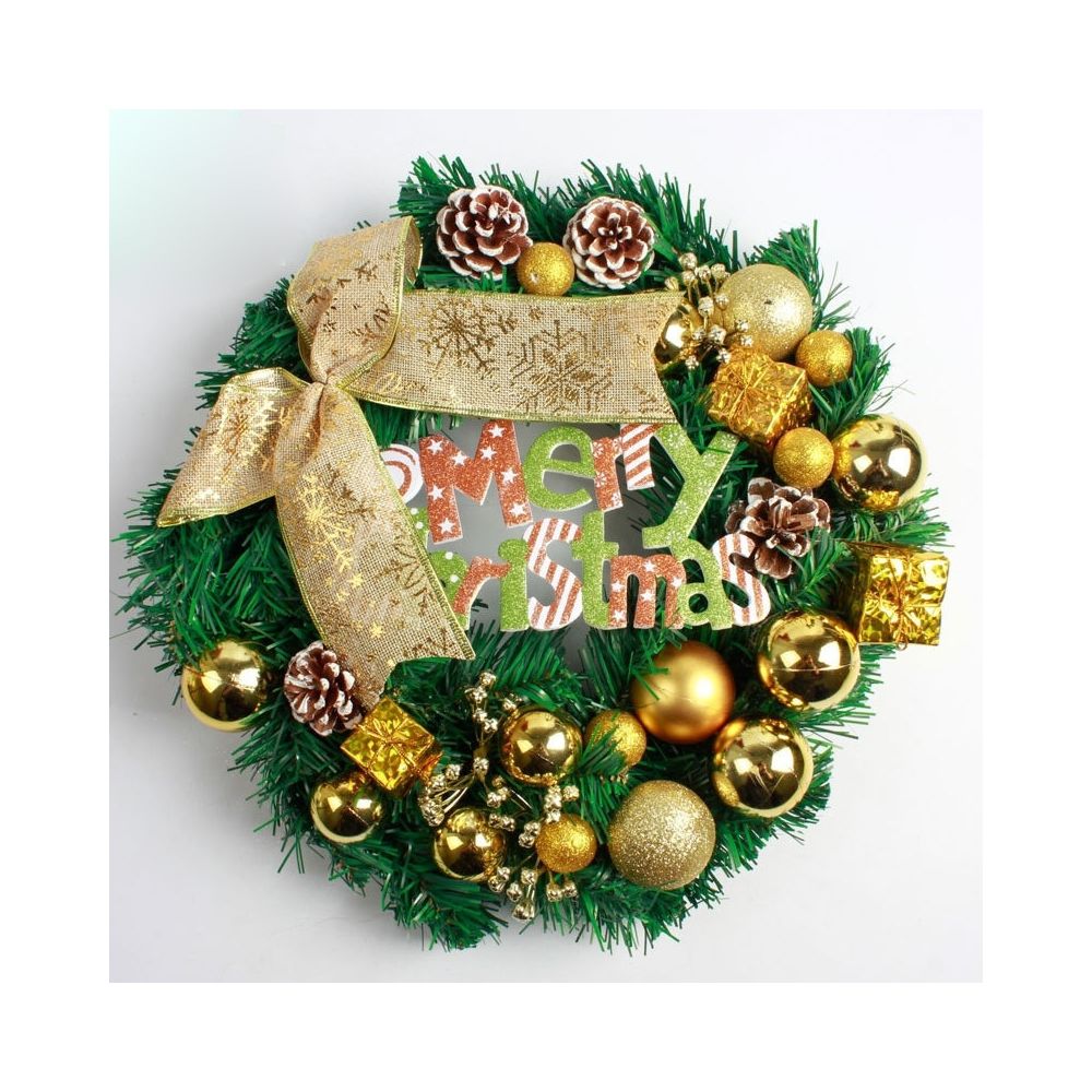Wewoo - Ornement de Noël en guirlande avec 2 arceaux créatifstaille 40CM or - Décorations de Noël