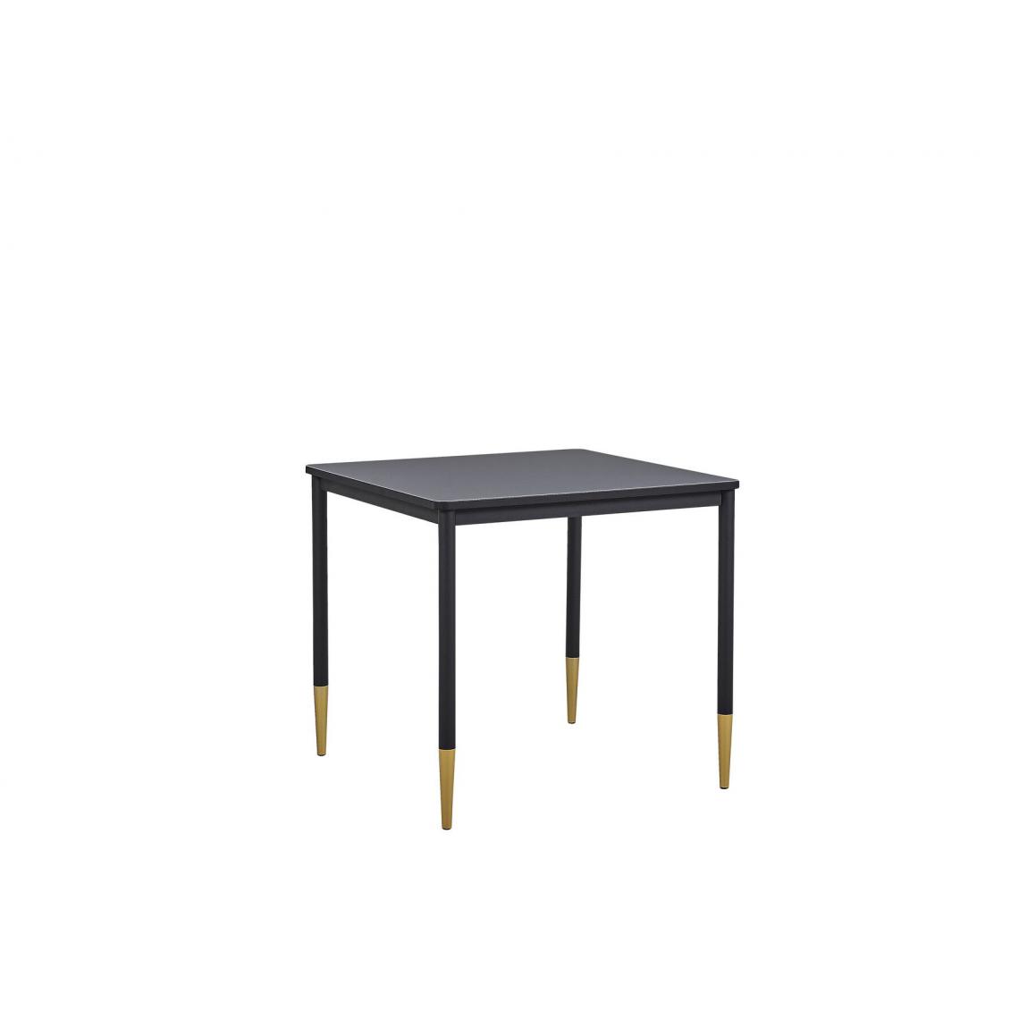 Beliani - Table à manger noire / dorée 80 x 80 cm SHALFORD - Tables à manger