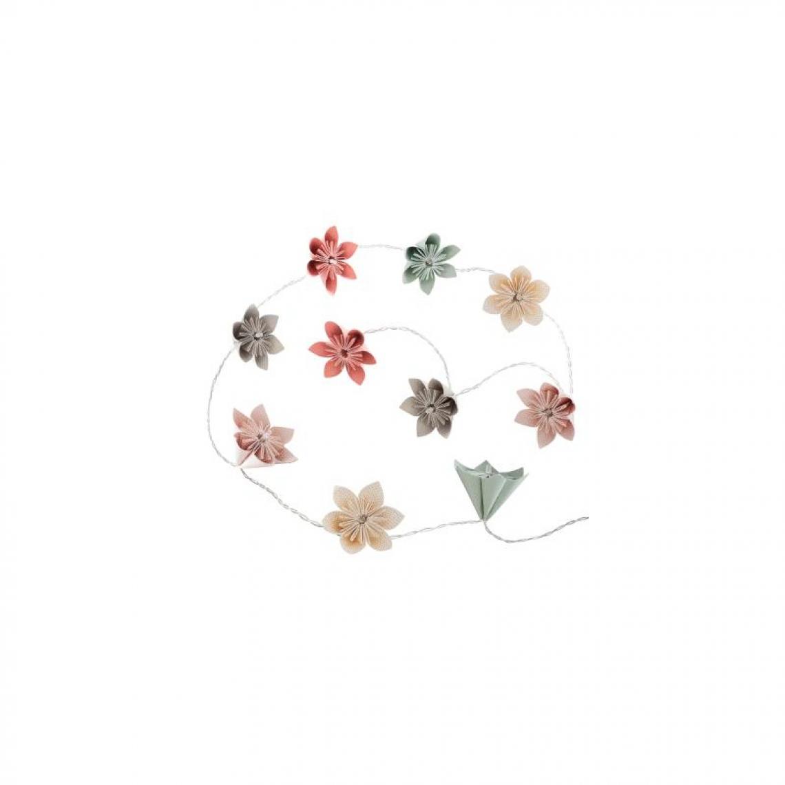 Ac-Deco - Guirlande de 10 led en fleur - L 23,5 x l 13 x H 6 cm - Couleur pastel - Décorations de Noël