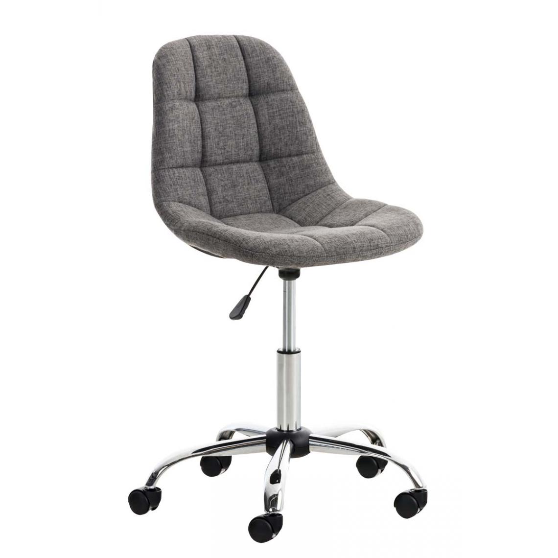 Icaverne - Esthetique Chaise de bureau serie Sanaa Stoff couleur gris clair - Chaises