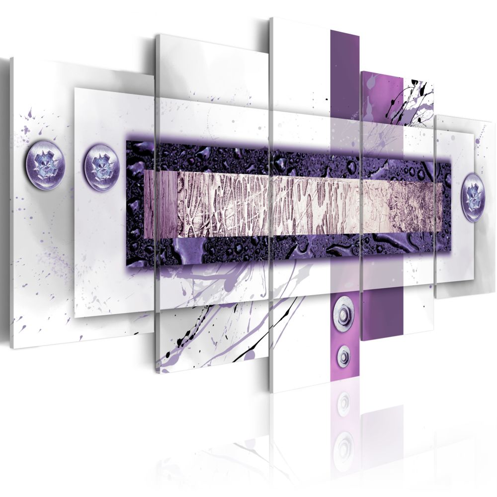 Bimago - Tableau | Balance violette | 100x50 | Abstraction | - Tableaux, peintures