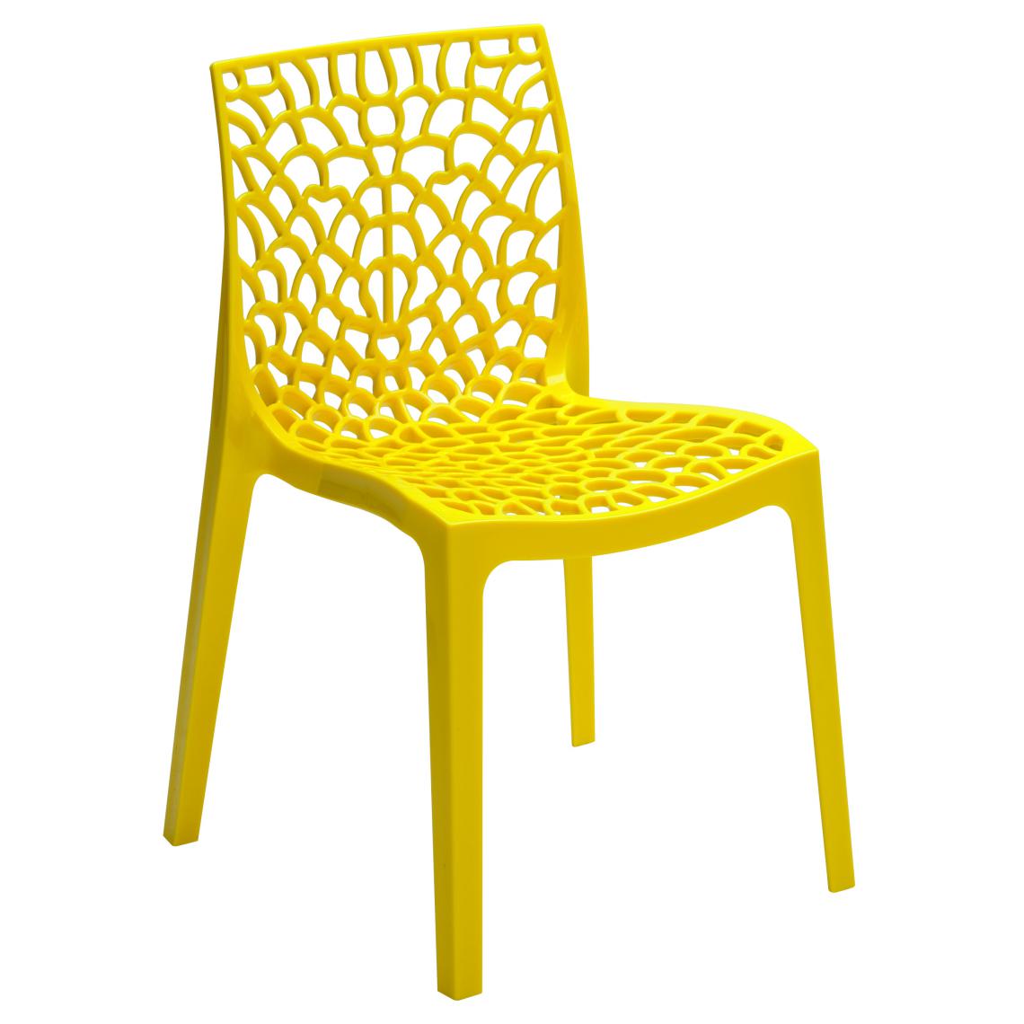 3S. x Home - Chaise Design Jaune GRUYER - Chaises