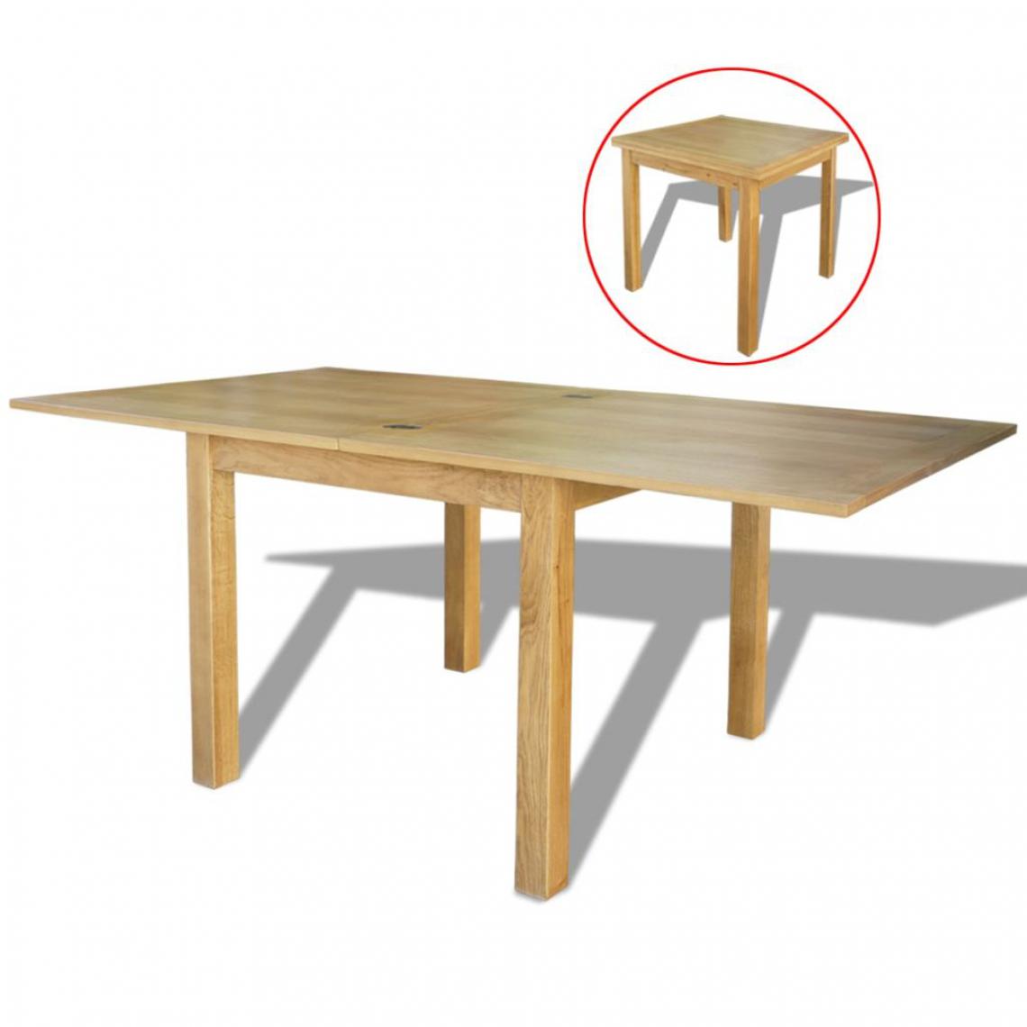 Chunhelife - Table extensible Chêne 170 x 85 x 75 cm - Tables à manger