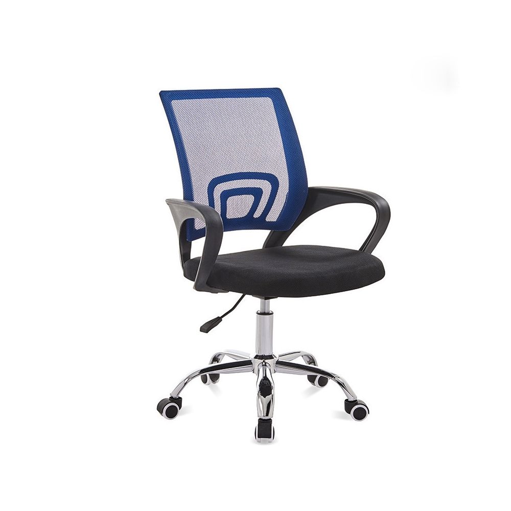 Wewoo - 9050 chaise d'ordinateur de bureau de retour à la maison confortable cadre noir de simple bleu - Chaises