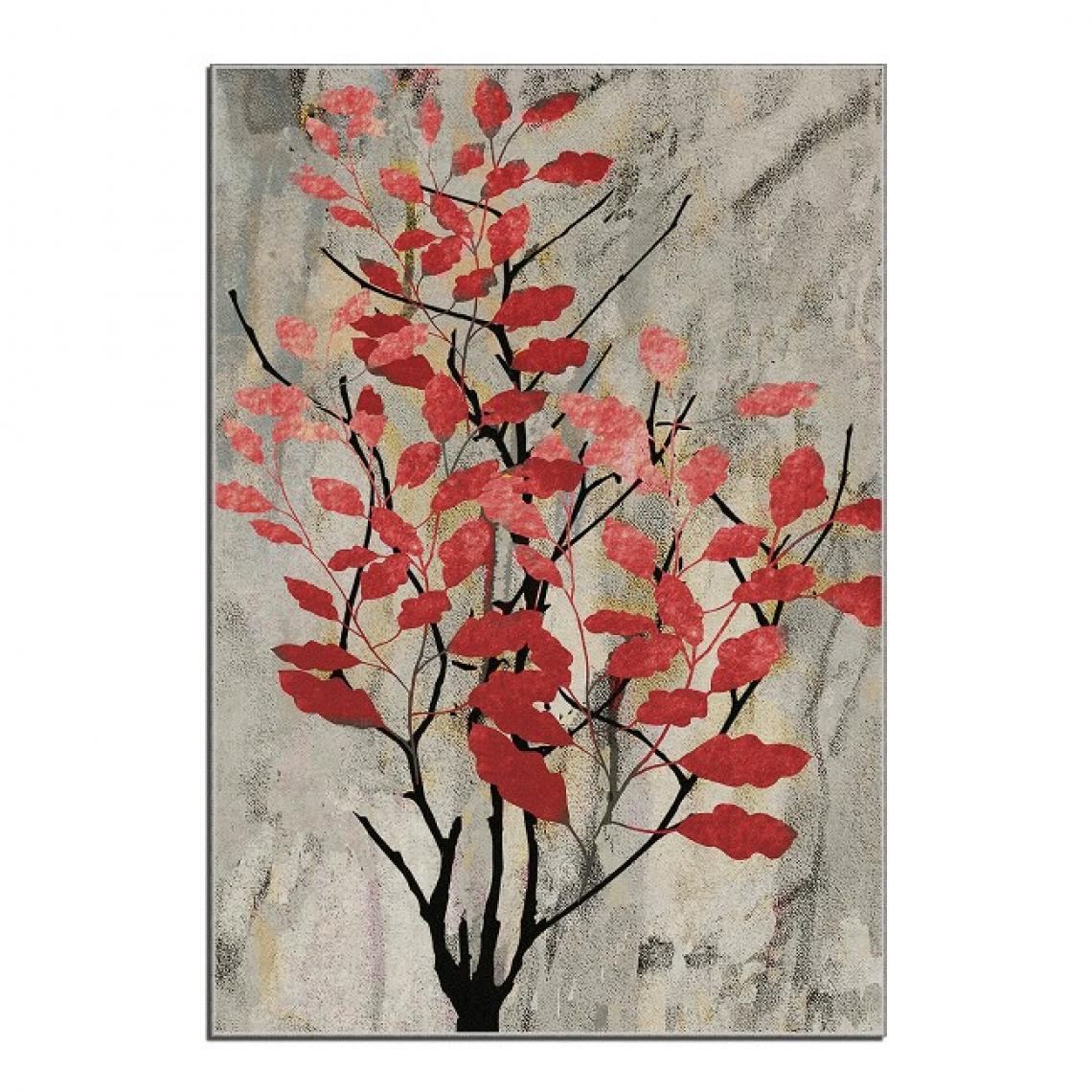 Homemania - HOMEMANIA Tapis décoratif Forest 1 - Gris, Rouge - 140 x 220 cm - Tapis