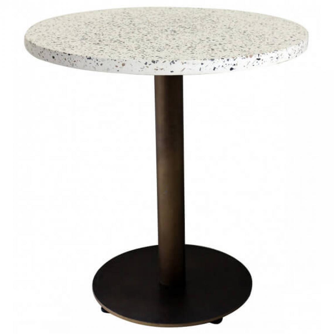 Mathi Design - TERRAZZO - Table de repas bronze granito - Tables à manger