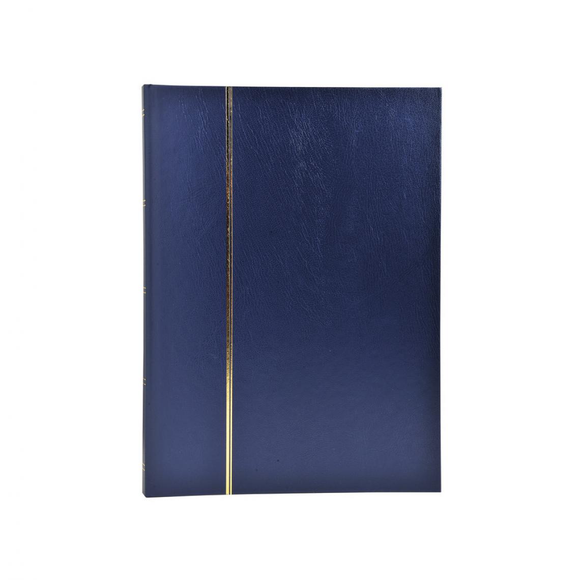 Ac-Deco - Album de timbres en simili-cuir 48 pages - 22,5 x 30,5 cm - Bleu - Cadres, pêle-mêle