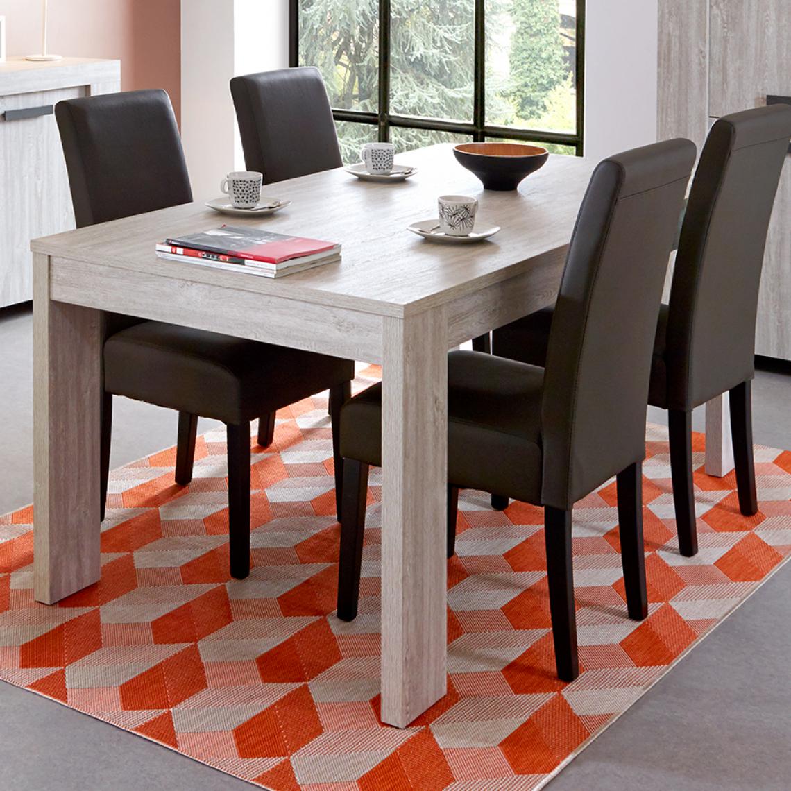 Nouvomeuble - Table 185 cm contemporaine couleur bois gris JACKSON - Tables à manger