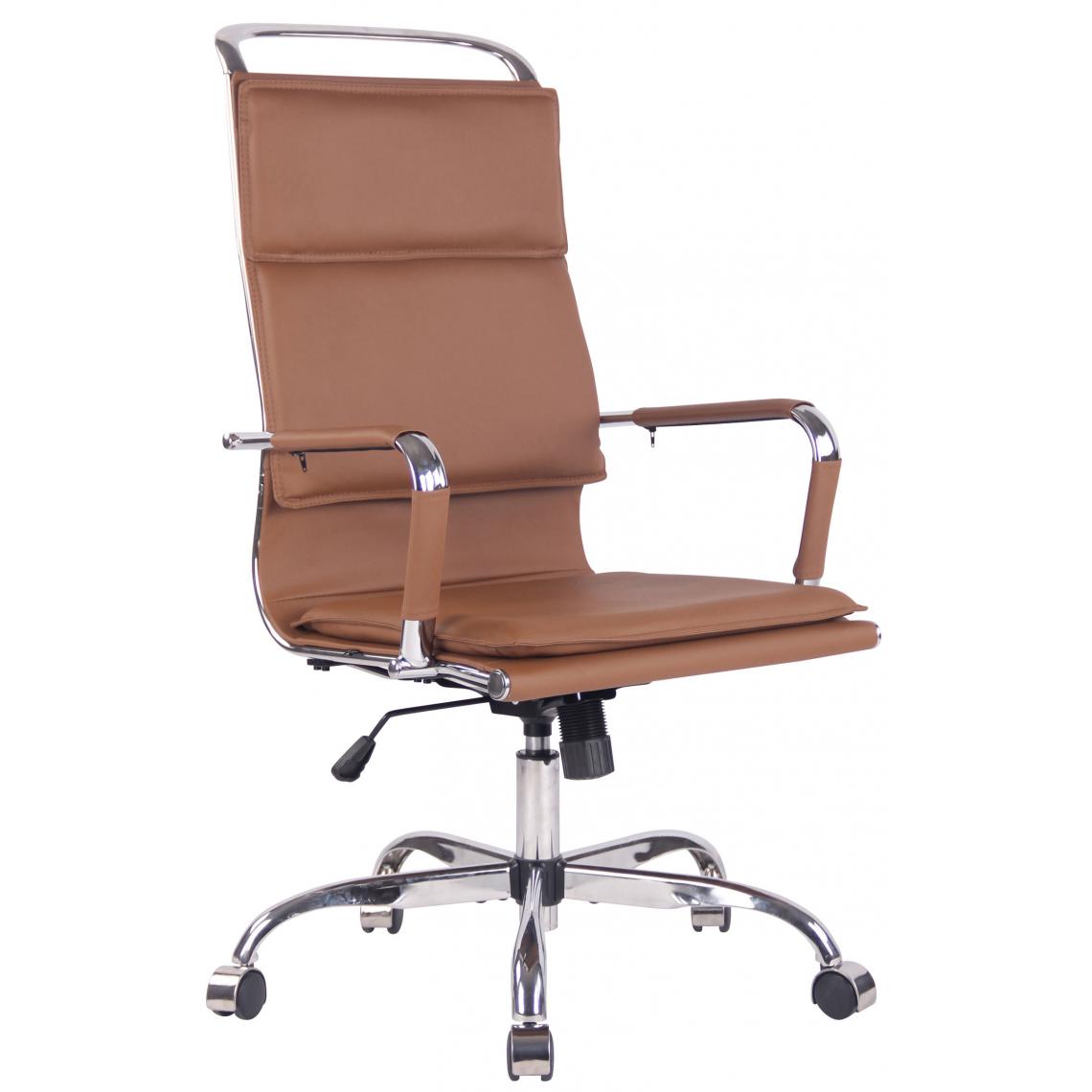 Icaverne - Stylé Chaise de bureau en similicuir Nuku?alofa couleur marron - Chaises