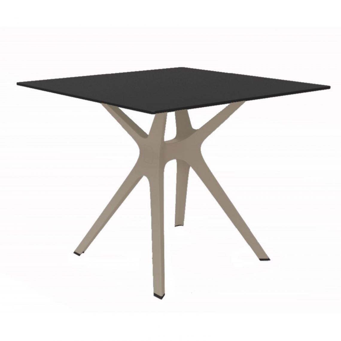 Resol - Table Phenolique 90x90 Pied De Table Vela "s" - Resol - Pied De Sable - Tableau NoirAluminium, phénolique compact, fibre de verre, - Tables à manger