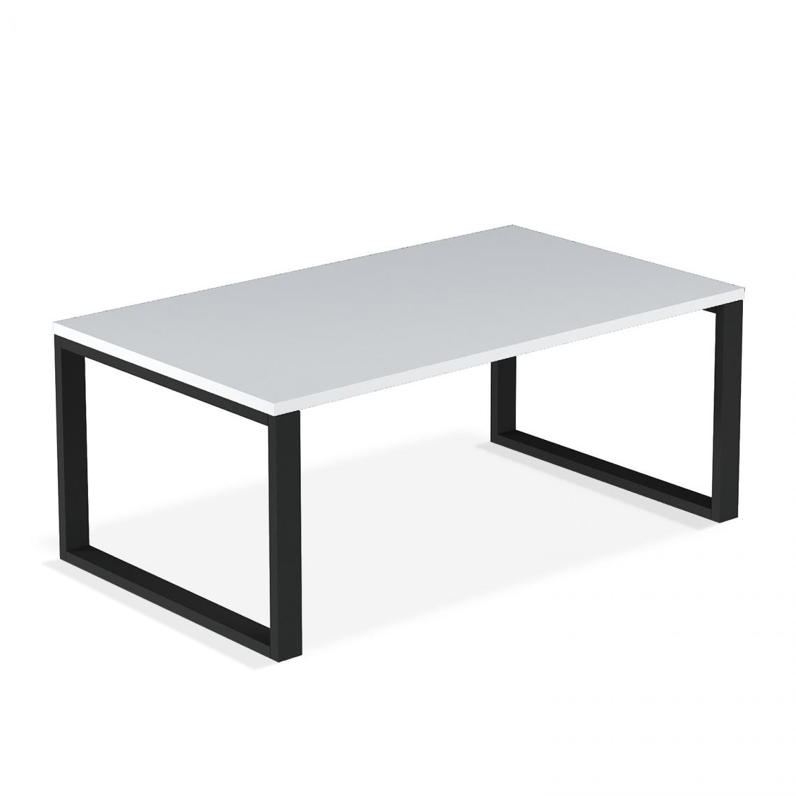 marque generique - Table basse de style industriel Ava Blanc mat - Tables à manger