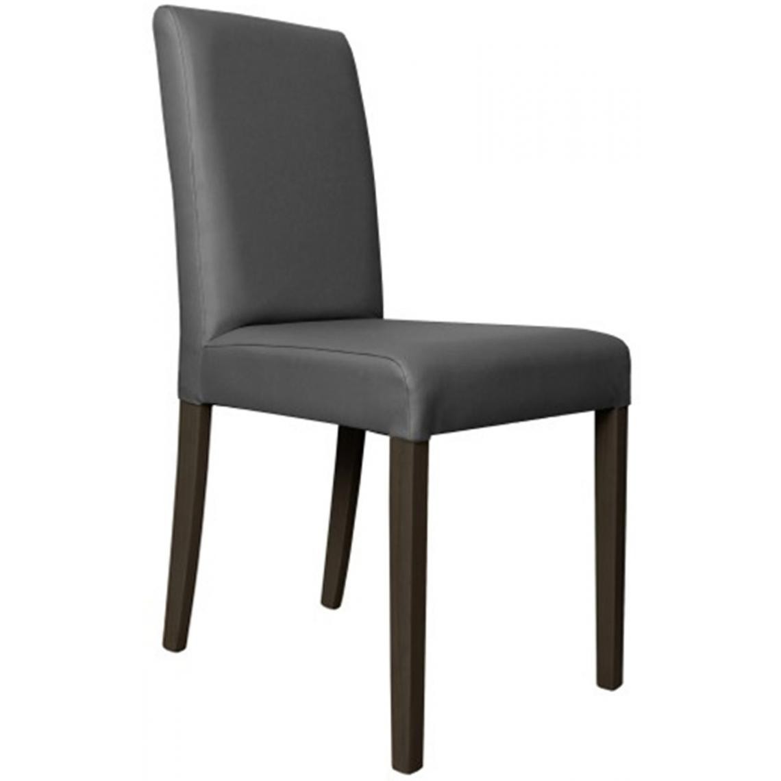 Pegane - Lot de 6 chaises en hêtre et Polyuréthane de couleur grise, Ht950 x Ht Ass500 x L490 x l440 mm - Chaises