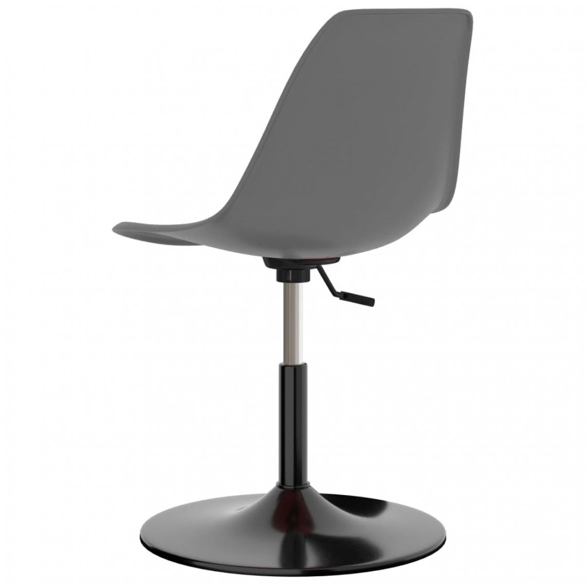 Decoshop26 - Lot de 4 chaises de salle à manger cuisine pivotantes polypropylène gris clair CDS021879 - Chaises