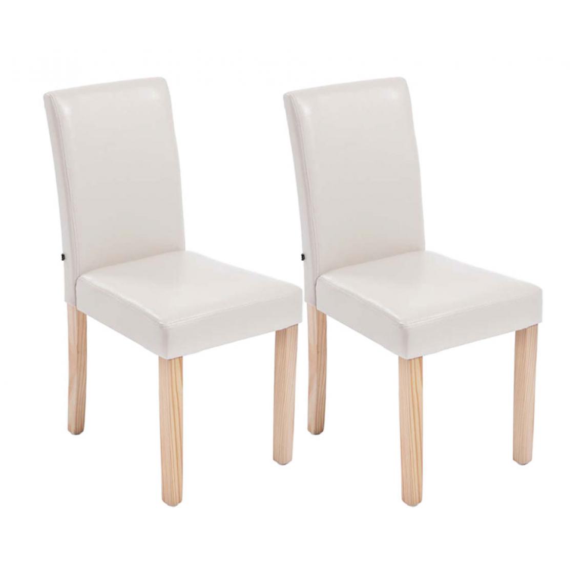 Icaverne - Stylé Lot de 2 chaises de salle à manger ligne Rabat natura couleur crème - Chaises