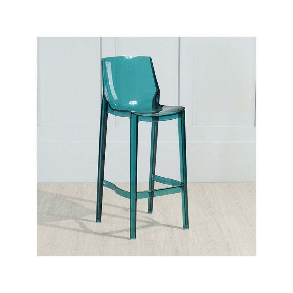 Wewoo - Chaise de bar transparentechaise haute en acryliquehauteur de 65 cm vert transparent - Chaises