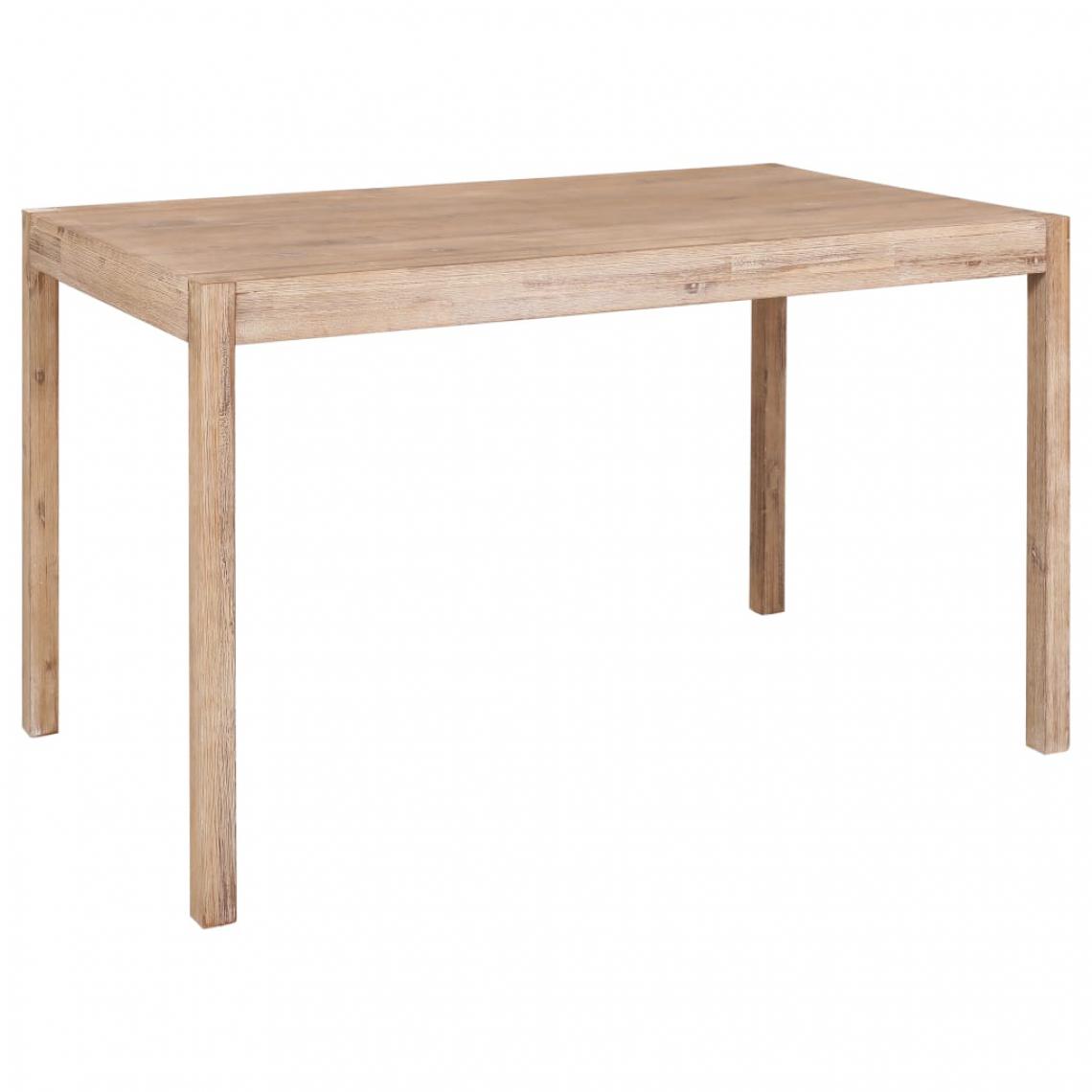 Chunhelife - Table de salle à manger 120x70x75 cm Bois d'acacia massif - Tables à manger