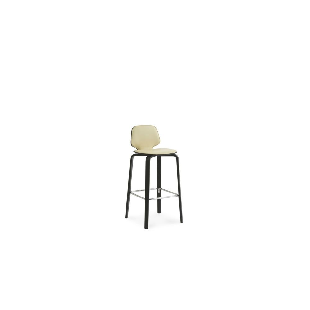 Normann Copenhagen - Tabouret de bar avec rembourrage My Chair - Chêne - Temple (Main Line Flax) - H 75 cm - Chaises