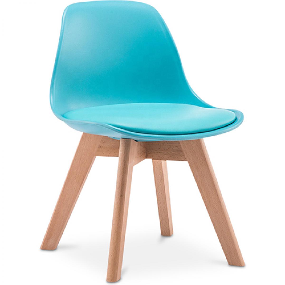 Privatefloor - Chaise d'enfant en bois et polypropylene rembourrée - Chaises