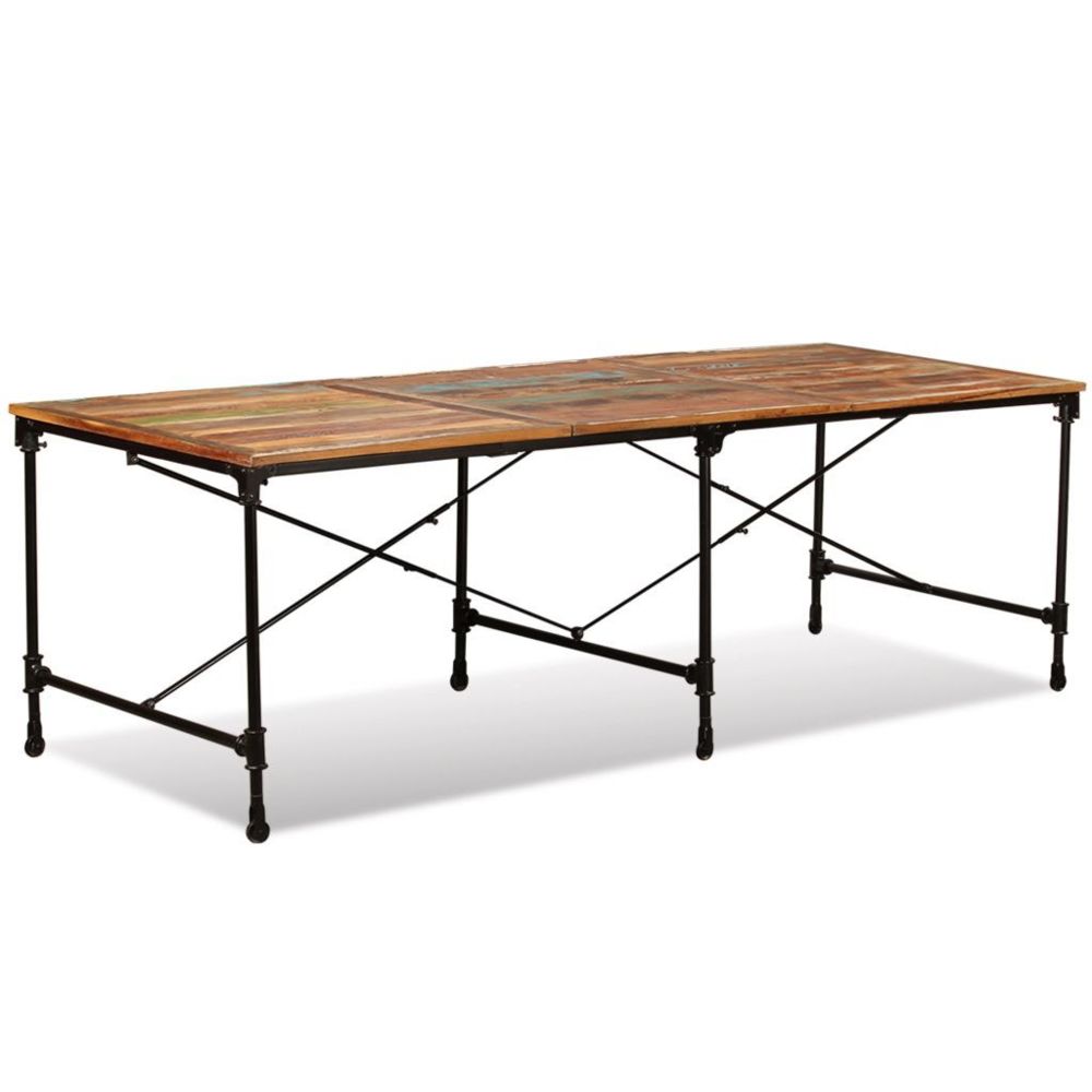 Vidaxl - vidaXL Table de salle à manger Bois de récupération massif 240 cm - Tables à manger