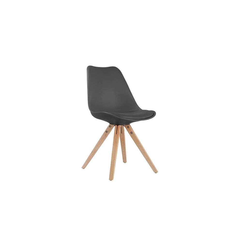 Happymobili - Chaise style scandinave piètement bois RIKU (lot de 2) - Chaises