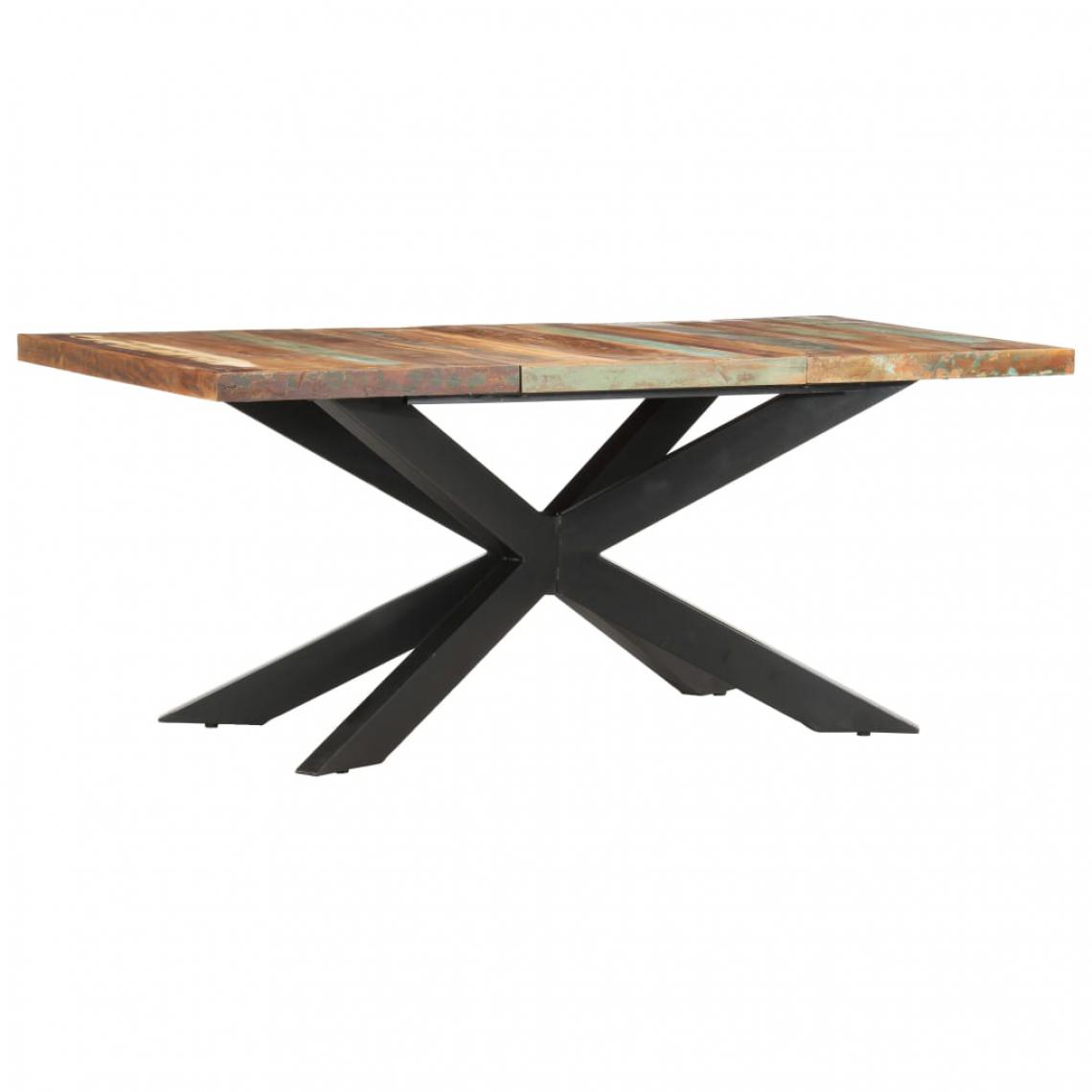 Chunhelife - Table de salle à manger 180x90x76cm Bois de récupération solide - Tables à manger