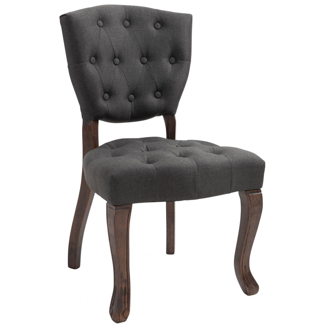 Icaverne - Moderne Chaise de salle à manger categorie Managua tissu antique foncé couleur gris foncé - Chaises