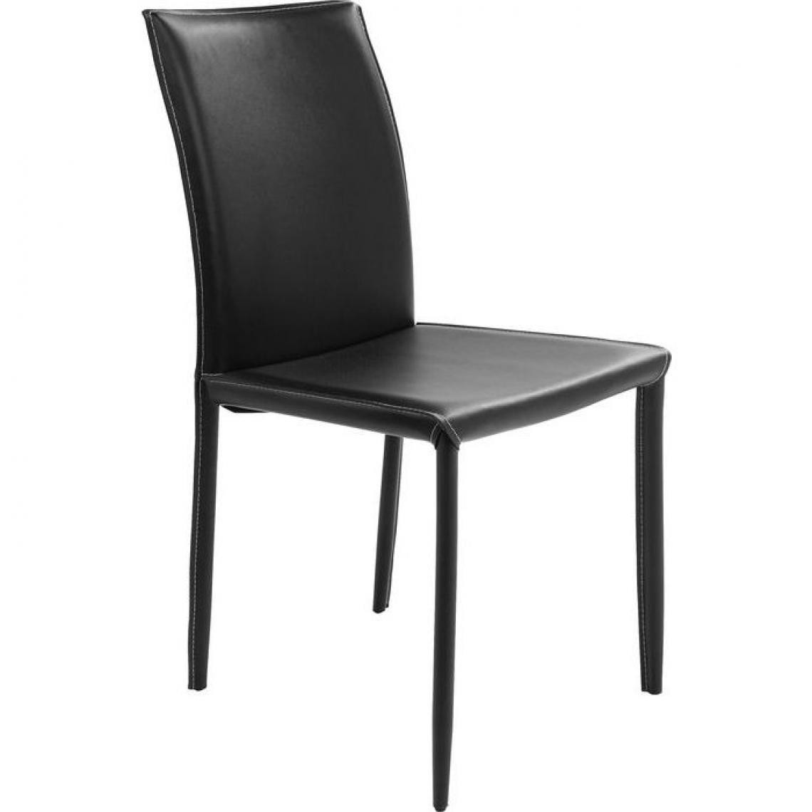 Kare Design - La Déco Design Innovante - Chaise surpiqué noir Vik - Chaises