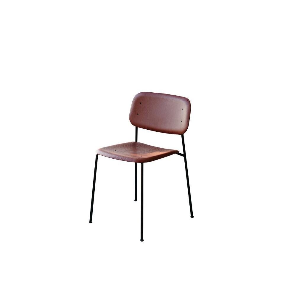 Hay - Chaise Soft Edge Steel Frame - rubis décapé - noir - Chaises