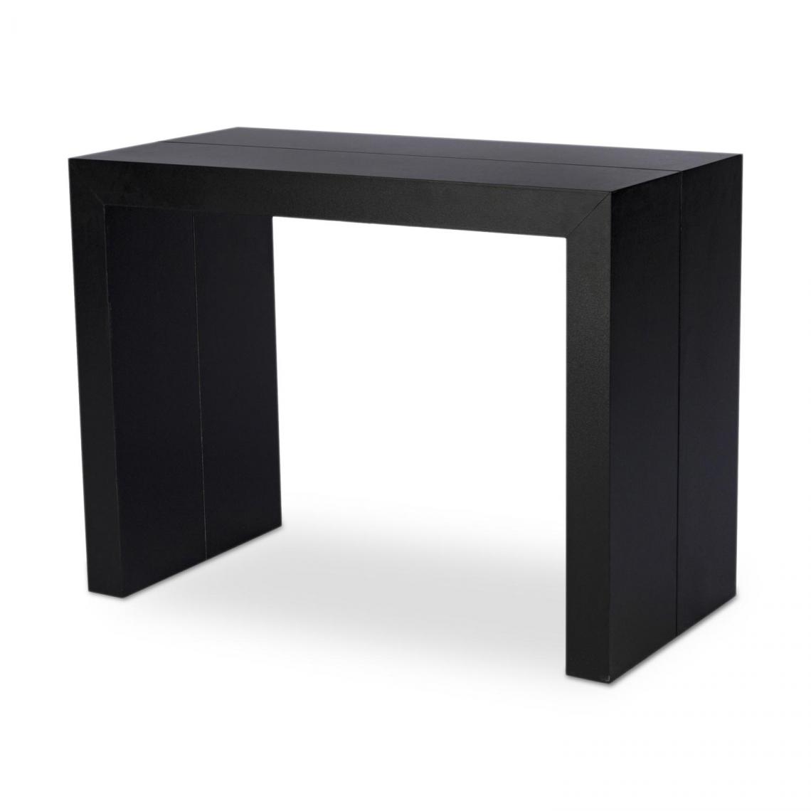 MENZZO - Table Console extensible Nassau XL Noir carbone - Tables à manger