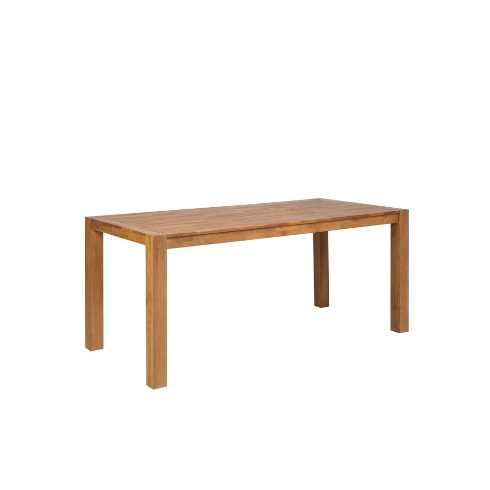 Beliani - Beliani Table de salle à manger en chêne clair 150 x 85 cm NATURA - marron clair - Tables à manger