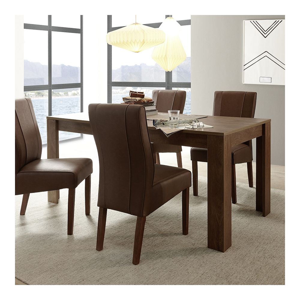 Kasalinea - Table à manger contemporaine couleur bois MARCEAU - Sans rallonge - L 180 cm - Tables à manger