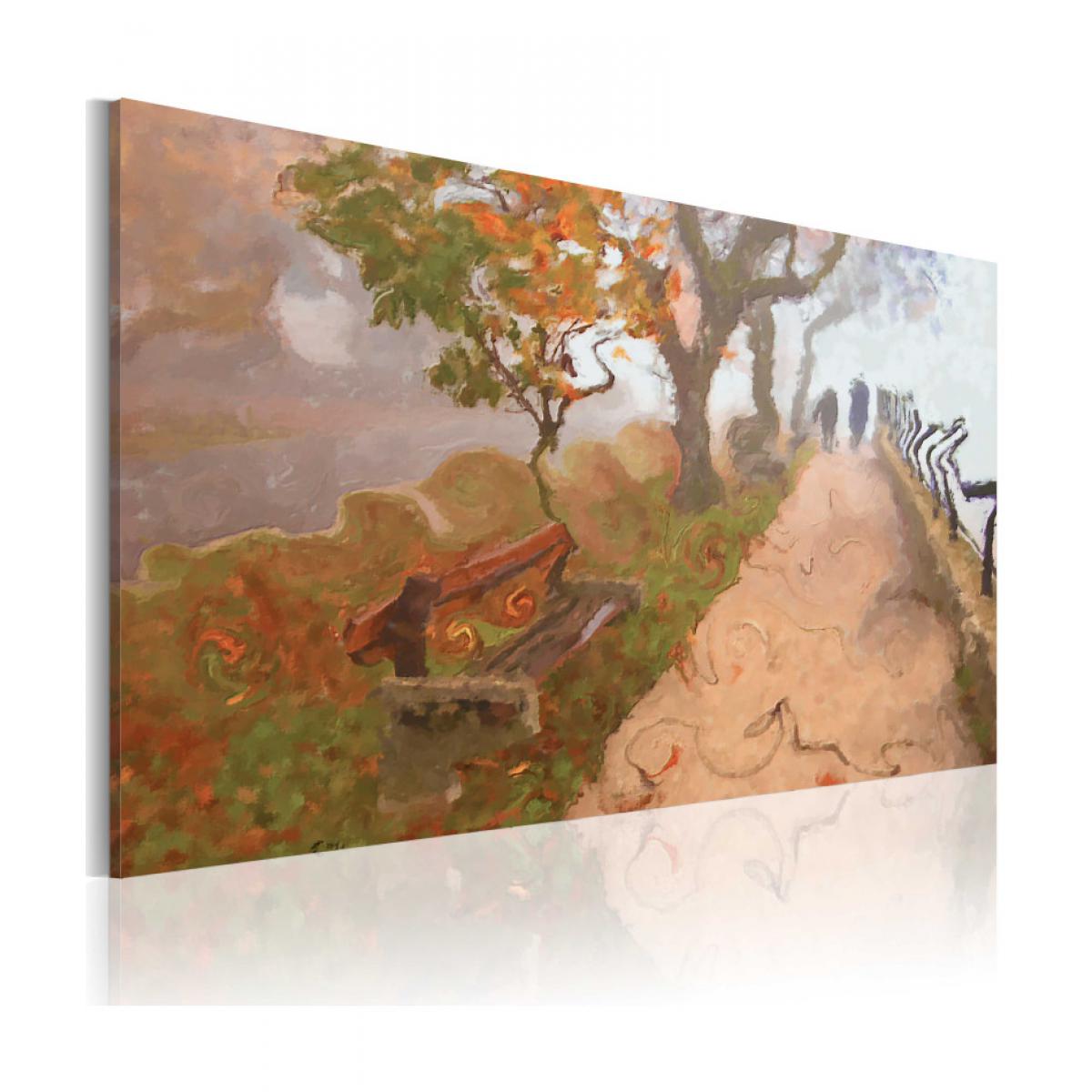 Artgeist - Tableau - Promenade d'automne 120x80 - Tableaux, peintures