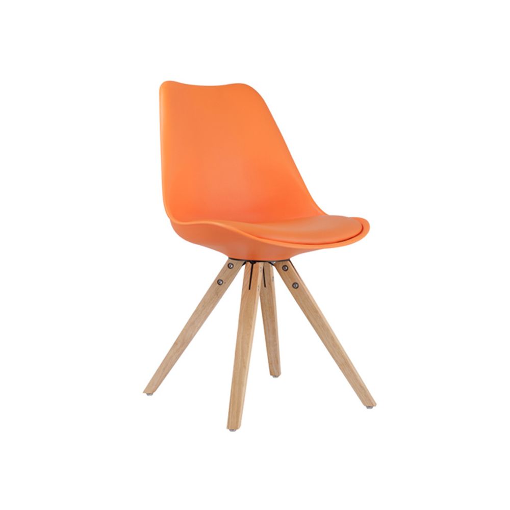 Nouvomeuble - Chaise scandinave orange FIONA 3 (lot de 2) - Chaises