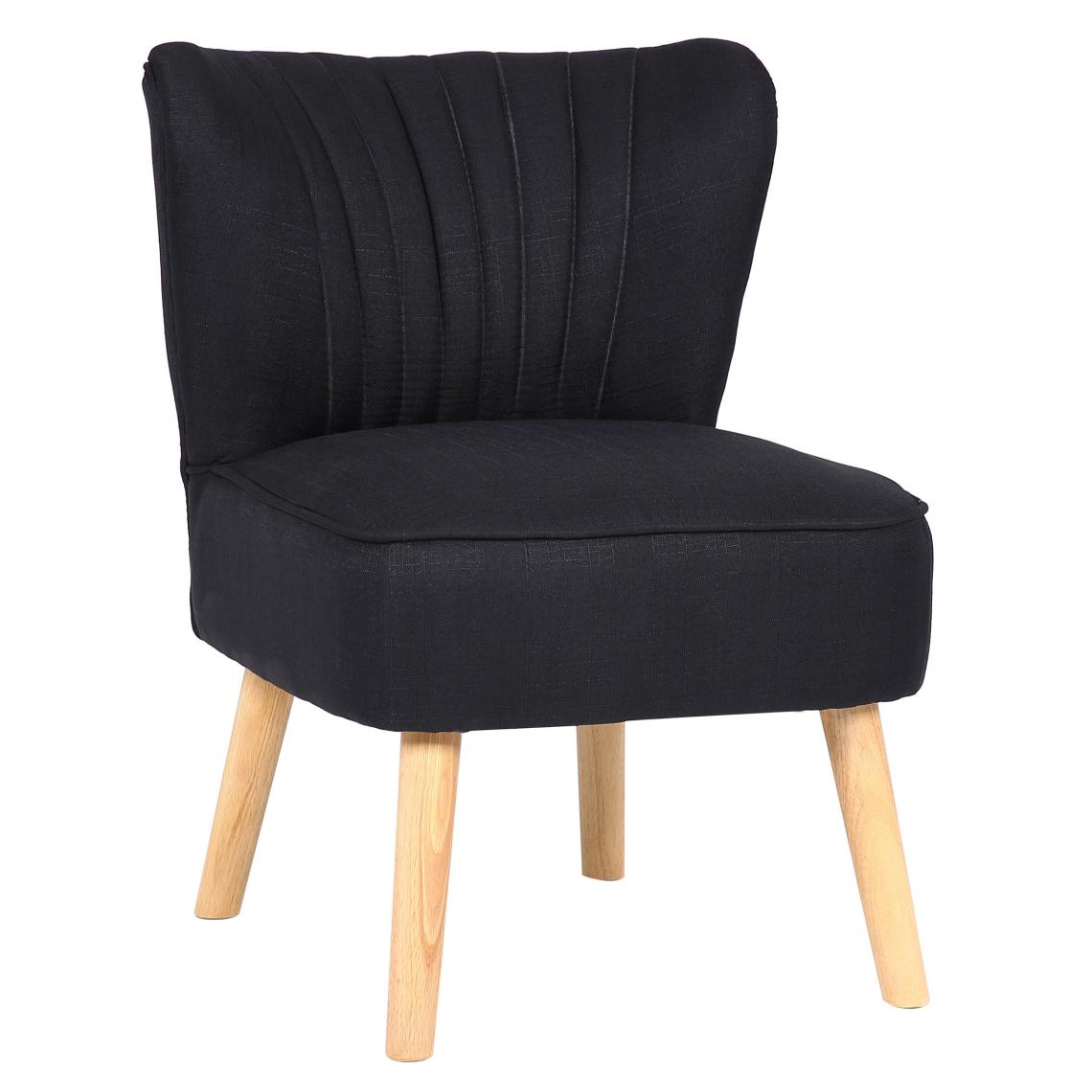 Icaverne - Stylé Chaise longue en tissu gamme Lilongwe couleur noir - Chaises