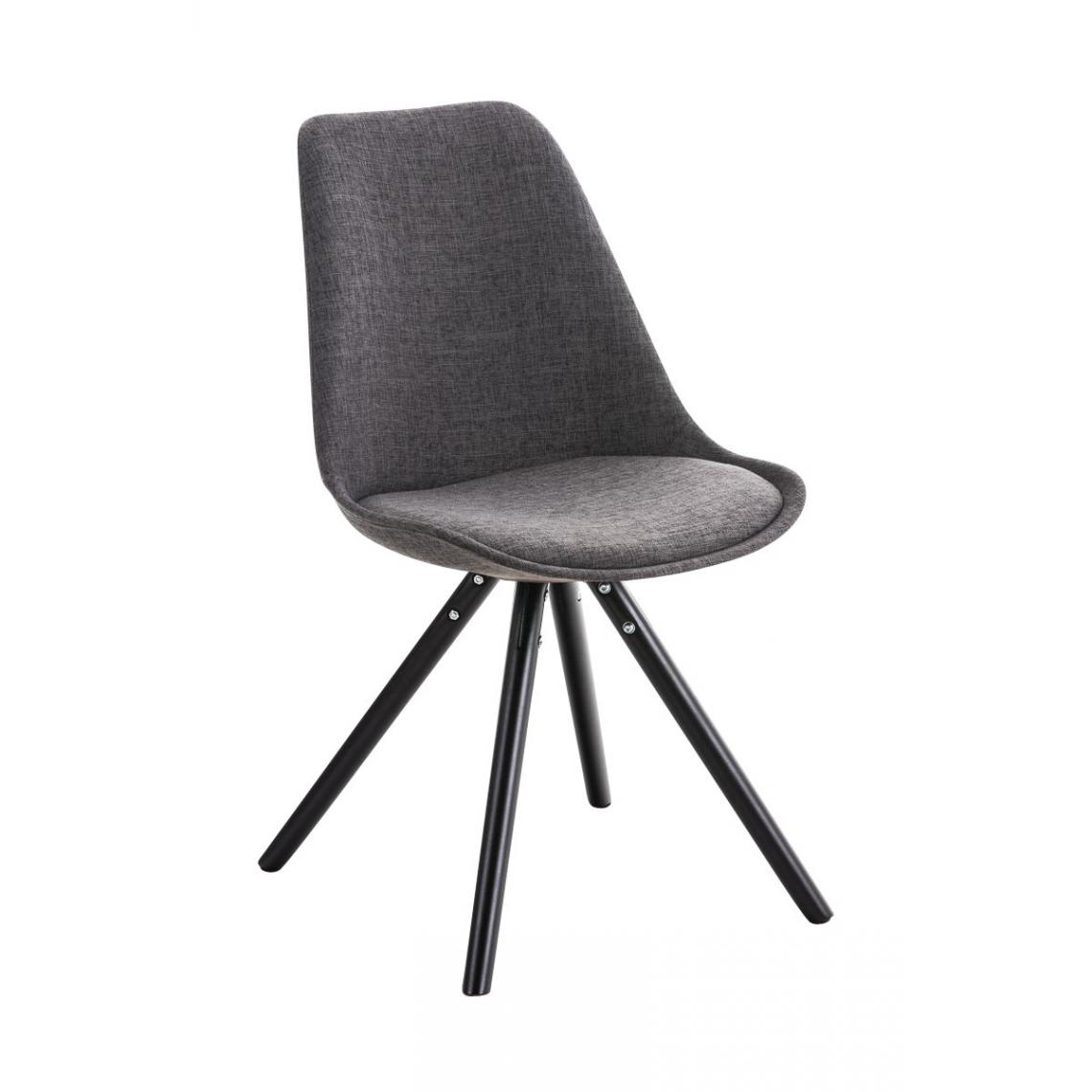 Icaverne - sublime Chaise ronde Manille noire couleur gris clair - Chaises