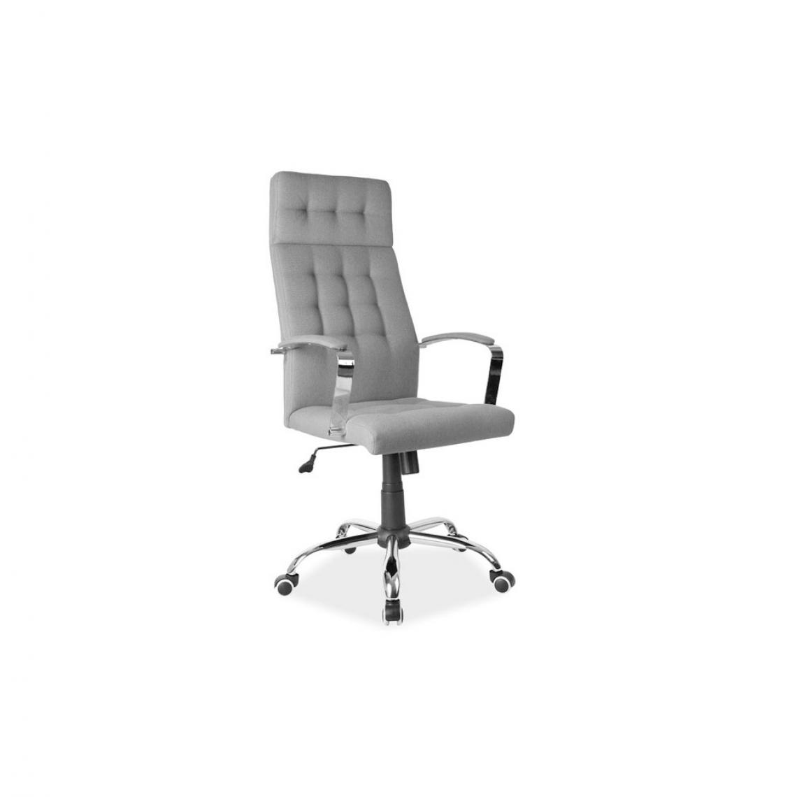 Ac-Deco - Chaise de bureau à roulettes - Q136 - 70 x 49 x 119 cm - Gris - Chaises