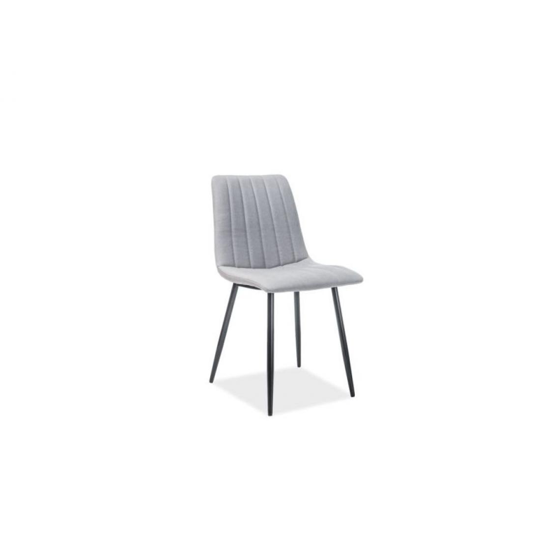 Hucoco - ARAN | Chaise moderne cusine salle à manger bureau | Dimensions 88x45x40 cm | Tissu haute qualité | Structure + pieds en métal - Gris - Chaises