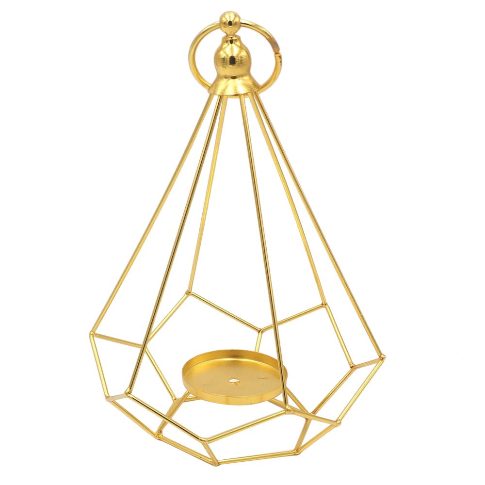 marque generique - Porte-bougie en forme de diamant en forme de bougie Stand Mariage Accueil Table Decor Or - Bougeoirs, chandeliers