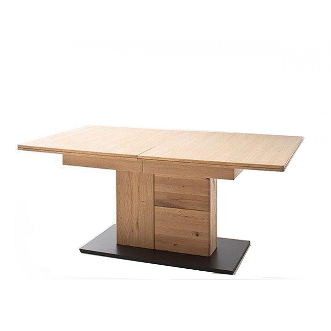 Pegane - Table à manger extensible en chêne sobmre huilé - L.180-230 x H.77 x P.100 cm - Tables à manger