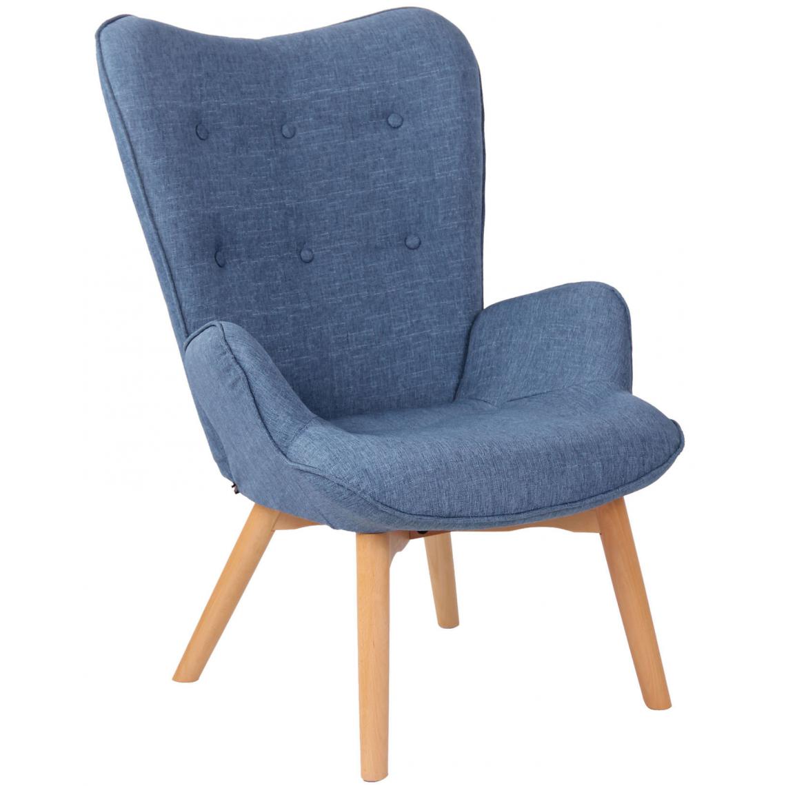 Icaverne - Stylé Chaise longue en tissu gamme Quito couleur bleu - Chaises