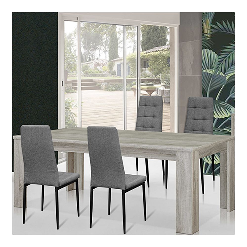 Kasalinea - Table 180 cm couleur chêne gris ENOA - Tables à manger