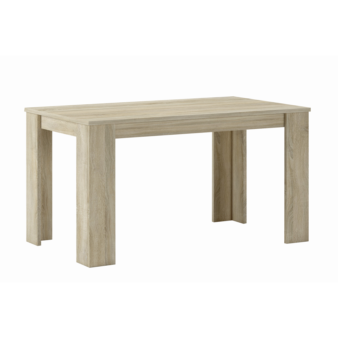 Skraut Home - Table de salle à manger-séjour, chêne clair,80x138x75cm - Tables à manger