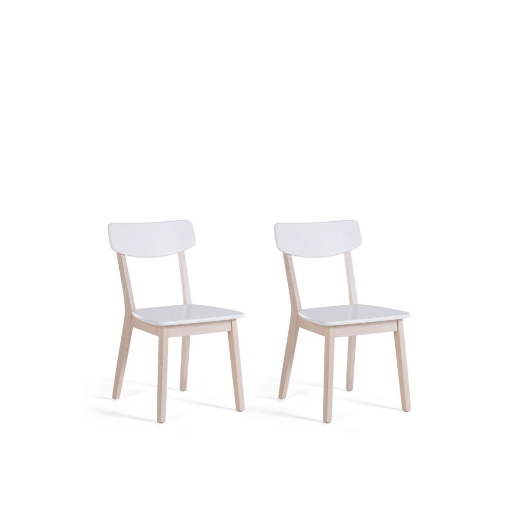 Beliani - Beliani Lot de 2 chaises blanches SANTOS - blanc - Chaises