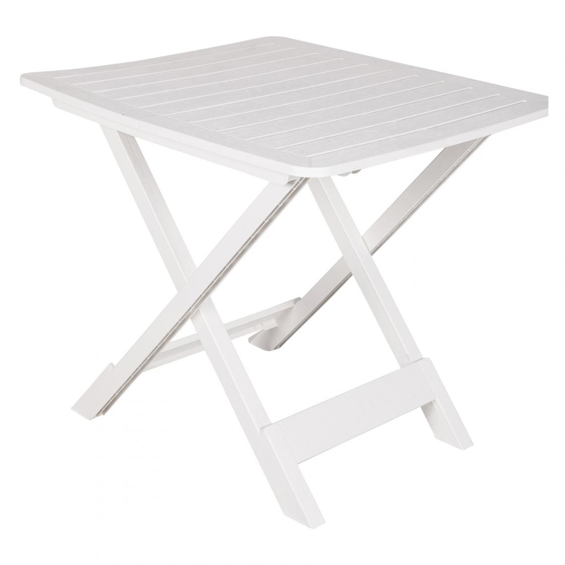 Alter - Table pliante en polypropylène, couleur blanche, Dimensions 72 x 70 x 80 cm - Tables à manger